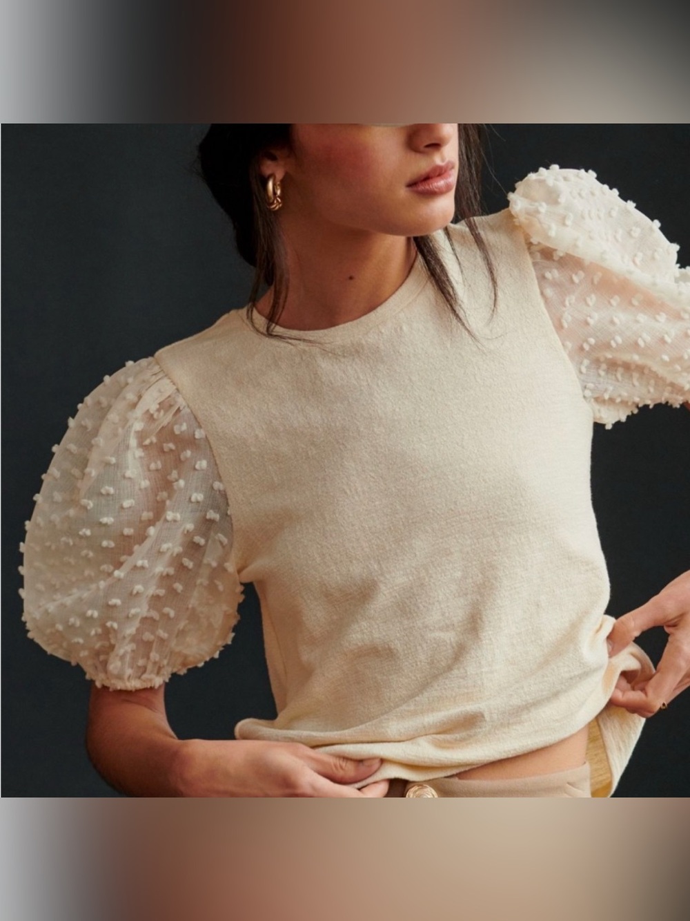 Maeve Woven Puff-Sleeve Top from Anthropologie